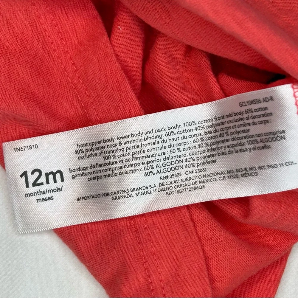 Carter's Boys Tank Top Light Red, Blue Size 12 Months